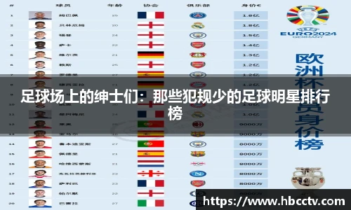 足球场上的绅士们：那些犯规少的足球明星排行榜